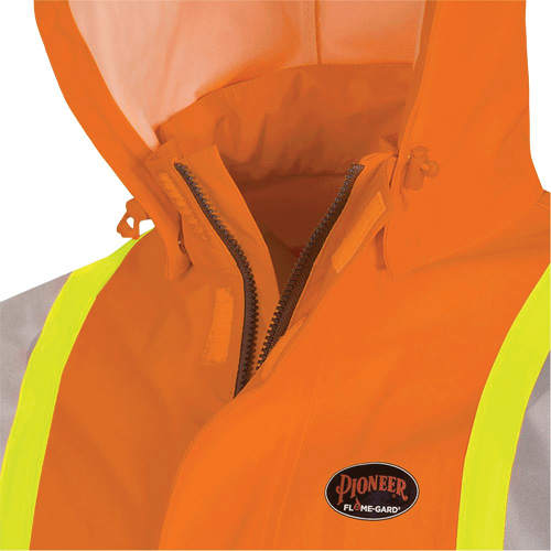 5880 Manteau de pluie ignifuge et protection contre les &eacute;clats d'arc &eacute;lectrique, T-petit, Orange haute visibilit&eacute;, 10 cal/cm² Auto-Cam