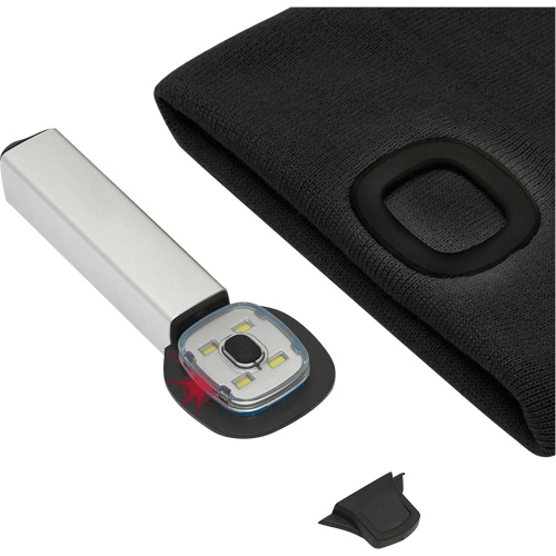 5678 Knit Toque with LED Headlight, Fleece Lining, One Size, Black Auto-Cam