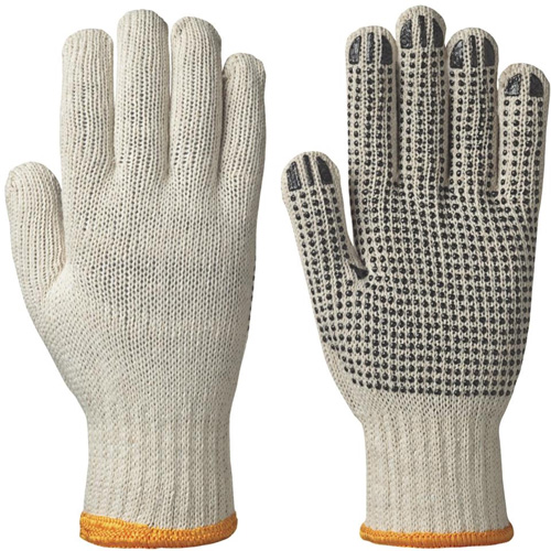 501 Knitted Dotted-Palm Gloves, Poly/Cotton, Small Auto-Cam