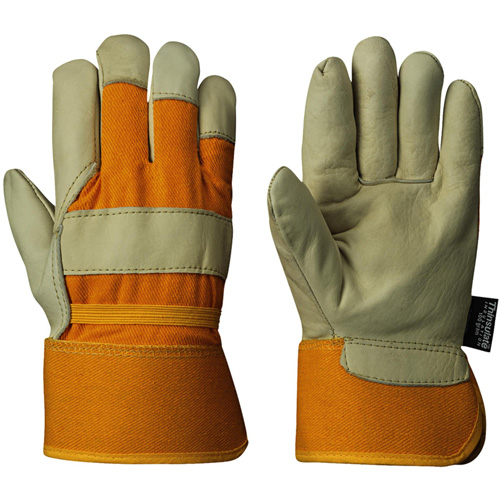 632 Insulated Fitter's Gloves, One Size, Grain Cowhide Palm, Boa Inner Lining Auto-Cam