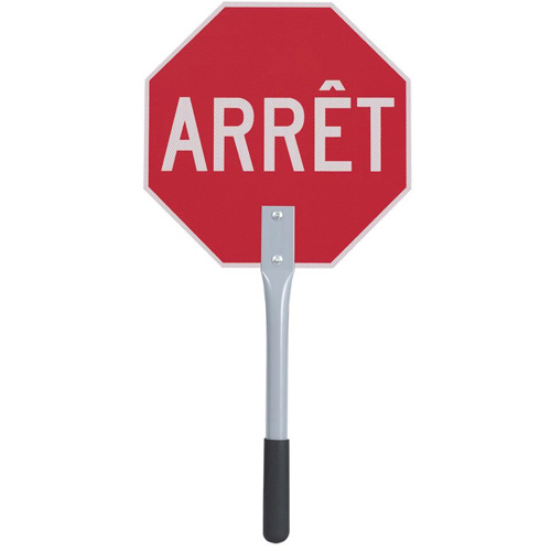 Panneau darr&ecirc;t/ralentissement de circulation – français Auto-Cam