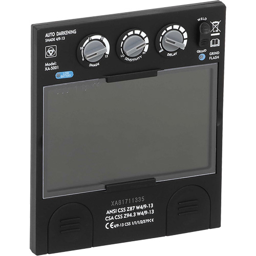 Filtre dobscurcissement automatique large &agrave; intensit&eacute; variable Advantage Plus, 5-1/4" la x 4-1/2" h Champ de vision, Pour utilisation avec S26200 Auto-Cam