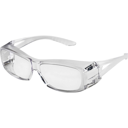 X350 OTG Safety Glasses, Clear Lens, Anti-Scratch, ANSI Z87+/Meets/Exceeds CSA Z94.3 Auto-Cam