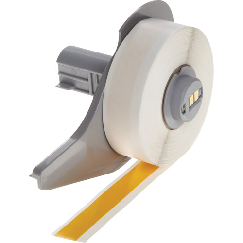 Ruban adh&eacute;sif permanent toutes saisons pour &eacute;tiquettes, Vinyle, Jaune, Largeur de 0,5" Auto-Cam