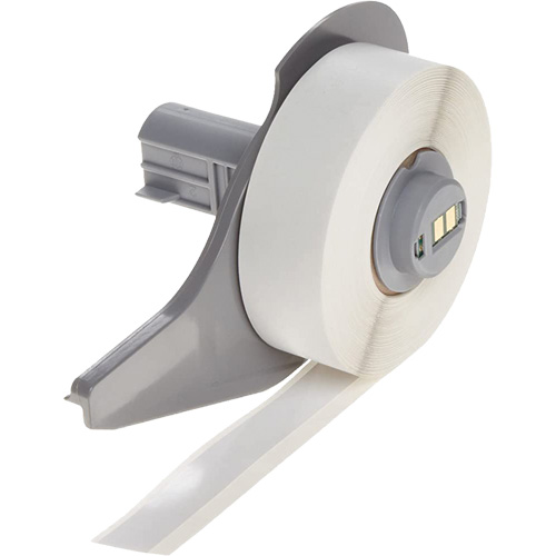 Ruban adh&eacute;sif permanent toutes saisons pour &eacute;tiquettes, Vinyle, Blanc, Largeur de 0,5" Auto-Cam