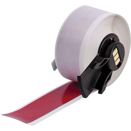 Multi-Purpose Label Tape, Vinyl, Red, 1" Width Auto-Cam
