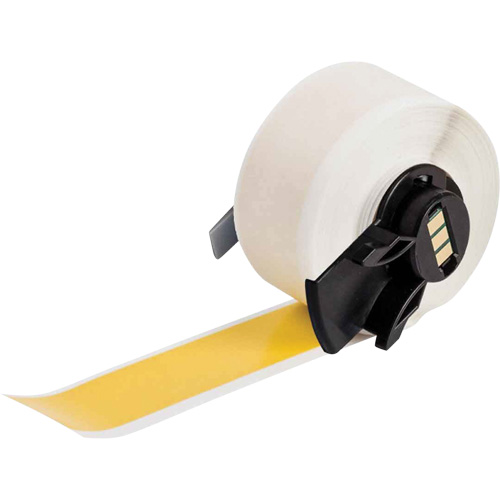 Multi-Purpose Label Tape, Vinyl, Yellow, 1.9" Width Auto-Cam