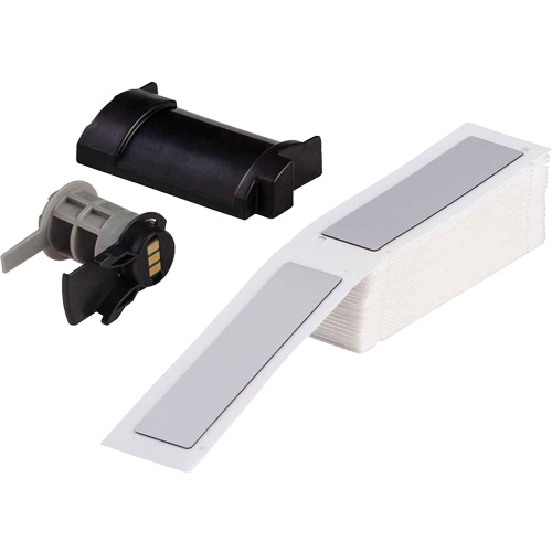 Raised Panel Labels, Polyester, 1" L x 4" H, White Auto-Cam