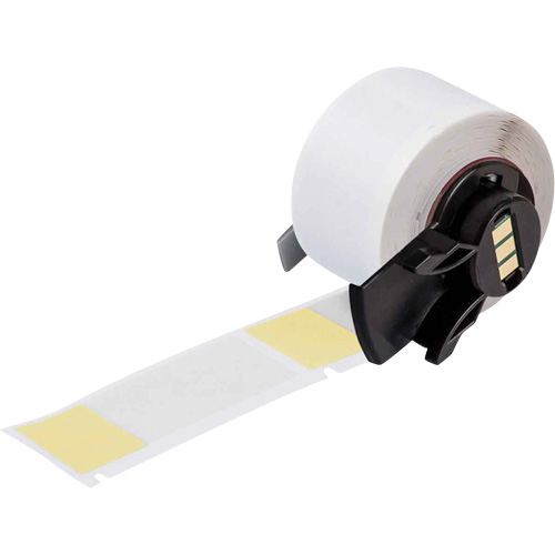 &eacute;tiquettes enveloppantes auto-adh&eacute;sives pour fils et c&acirc;bles, Vinyle, 1" lo x 2,5" h, Blanc Auto-Cam