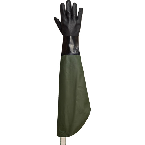 Chemstop Chemical-Resistant Gloves, PVC, Flock-Lined Inner Lining Auto-Cam