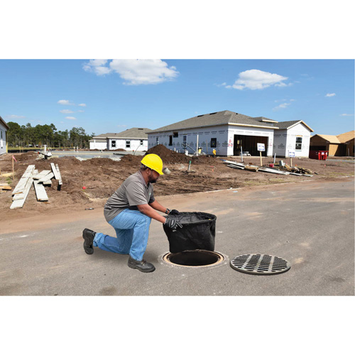 Round Ultra-Drain Guard&reg; Catch Basin Insert with Overflow Port, Oil & Sediment, 22" - 25" L x 22" - 25" W Auto-Cam