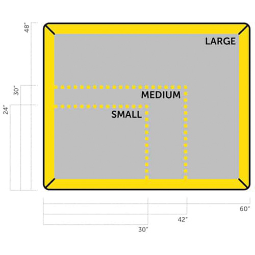 Petit tampon Ultra-Filter, Capacit&eacute; 0,8 gal. US, 2,5' la x 2' lo x 3" h, Paroi en mousse Auto-Cam