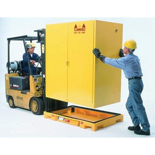Double Drum Ultra-Safety Cabinet Bladder System, 63" lo x 38,5" la x 6,3" h, Capacit&eacute; de charge 3000 lb Auto-Cam