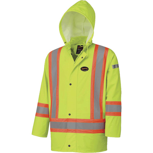 5894 Veste imperm&eacute;able r&eacute;sistant &agrave; la flamme, 2T-Grand, Jaune lime haute visibilit&eacute; Auto-Cam