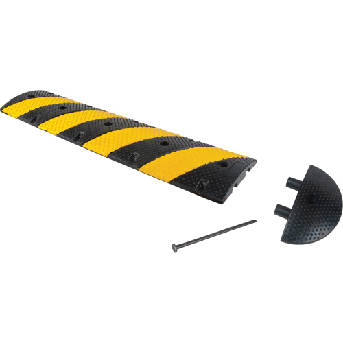 Speed Bump Kit, Rubber, 4' L x 11" W x 2" H Auto-Cam