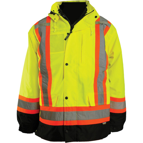 Veste 7 en 1, Polyester, Orange haute visibilit&eacute;, T-Grand Auto-Cam