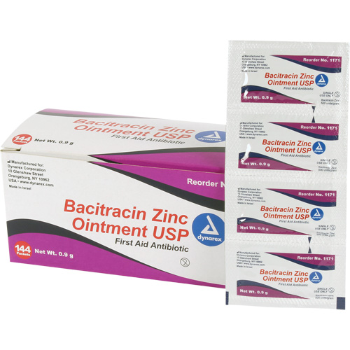 Efcom Limited Bacitracin Zinc First Aid Packets, Ointment, Antibiotic Auto-Cam