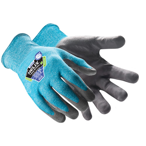 Helix&reg; 3055 Bamboo TwinFlex&reg; Cut-Resistant Gloves, 2X-Small/5, 18 Gauge, Nitrile Coated, ASTM ANSI Level A4 Auto-Cam