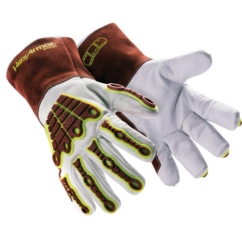 Gants de soudage HeatArmor 5055, Cuir fleur de ch&egrave;vre, Taille Petit/7 Auto-Cam