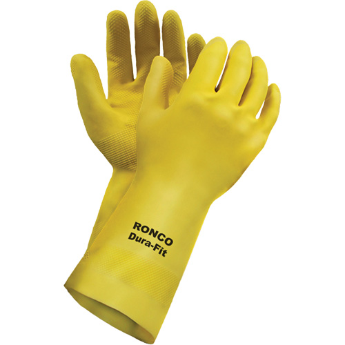 Gants r&eacute;utilisables Dura-Fit , Taille Petit/7, 12" lo, Latex, Doublure en Ouat&eacute;e, 20 mils Auto-Cam