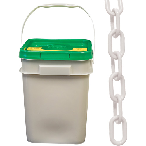 Heavy-Duty Plastic Safety Chain, White Auto-Cam