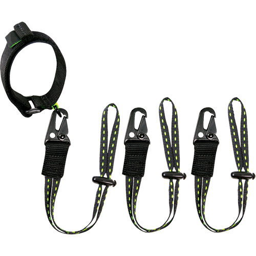 GearLink Wrist Lanyard with Interchangeable Ends, Fixed Length, Hook & Loop/Loop Auto-Cam