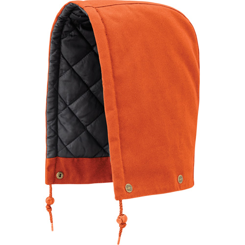 539 Hood for Quilted Safety Parka, Bomber or Coverall, Orange, Cotton Auto-Cam