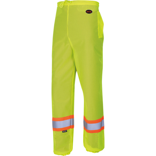 5670 Traffic Safety Pants, Polyester, 2X-Small/X-Small, High Visibility Lime-Yellow Auto-Cam