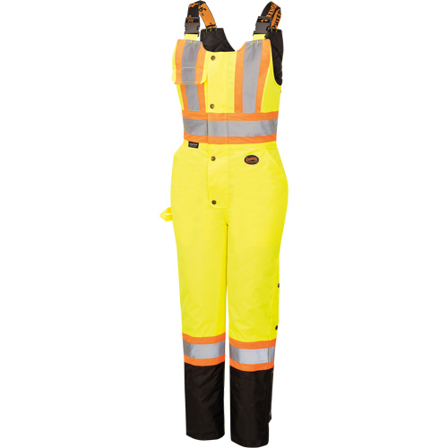 5041BBW Combinaison de s&eacute;curit&eacute; imperm&eacute;able haute visibilit&eacute; pour femmes, Polyester, T-petit, Noir/Jaune lime haute visibilit&eacute; Auto-Cam