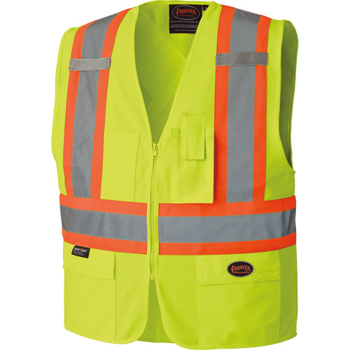 6689 Veste haute visibilit&eacute;, Jaune lime haute visibilit&eacute;, 4T-Grand, Polyester Auto-Cam