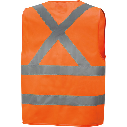 6885 High-Visibility Tricot Safety Vest, High Visibility Orange, Small, Polyester Auto-Cam