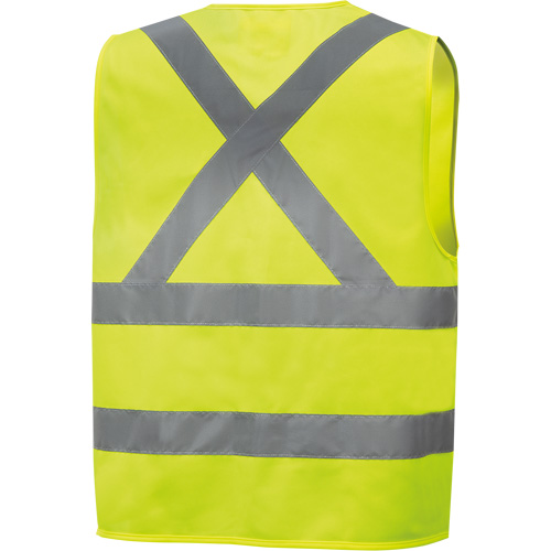 6886 High-Visibility Tricot Safety Vest, High Visibility Lime-Yellow, Small, Polyester Auto-Cam