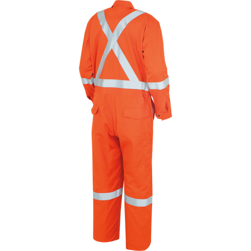 7708AT "The Rock" FR-Tech&reg; High Visibility FR/Arc Rated Coveralls, Size 40 (Tall), High Visibility Orange, 10 cal/cm² Auto-Cam