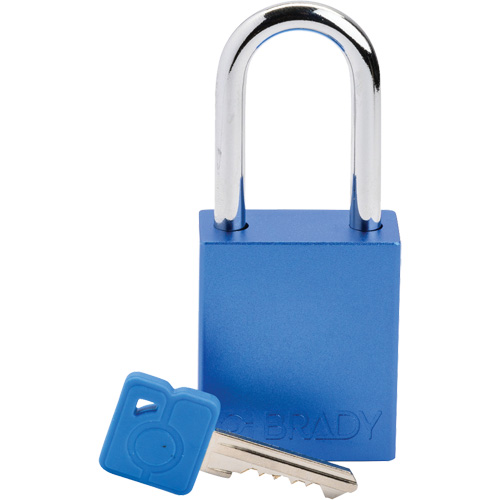 Cadenas de verrouillage Velocity, Bleu, Cl&eacute;s diff&eacute;rentes, Aluminium, Largeur de 1-1/2" Auto-Cam