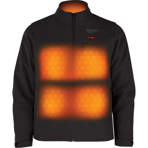 Manteau chauffante M12 ToughShell avec pile, Hommes, Petit, Noir Auto-Cam