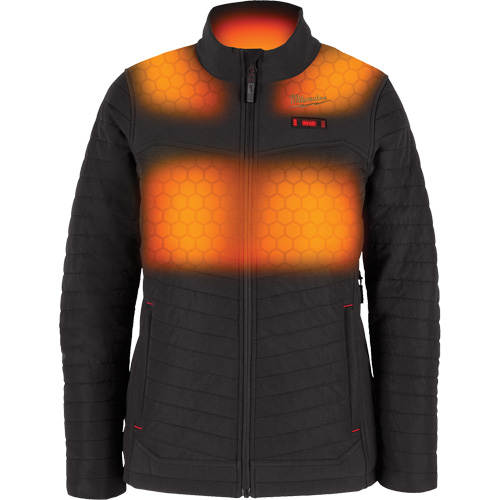 M12 Heated Axis Jacket with Battery, Women's, Large, Black Auto-Cam