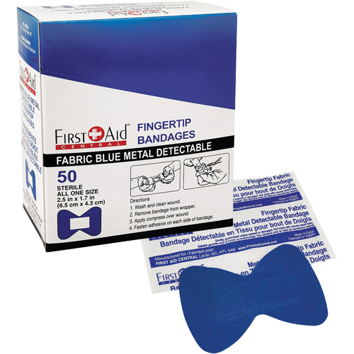 Bandages, Fingertip, Fabric Metal Detectable, Non-Sterile Auto-Cam