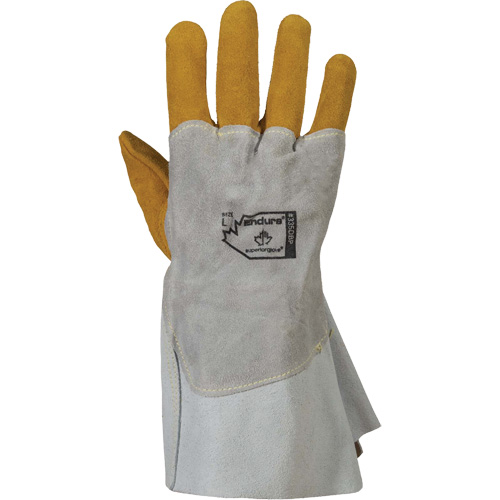 Endura&reg; 335DBP Welding Gloves, Split Cowhide/Split Elkhide, Size Small Auto-Cam
