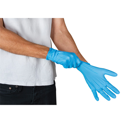 Vending Pack Disposable Gloves, Medium, Nitrile, 4.5-mil, Powder-Free, Blue, Class 2 Auto-Cam
