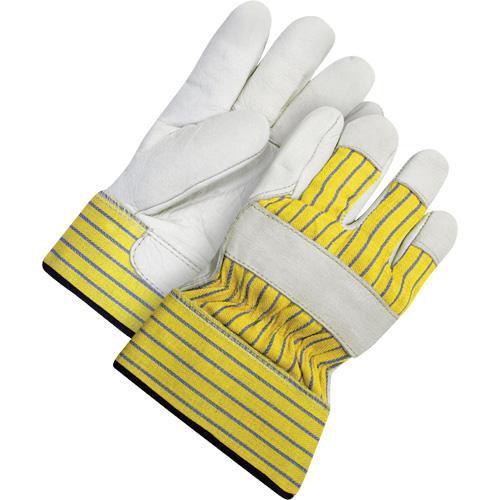 Gants d'ajusteur doubl&eacute;s avec poignet de s&eacute;curit&eacute;, 2T-Grand, Paume en Cuir fleur de vache, Doublure en Peluche d'acrylique Auto-Cam