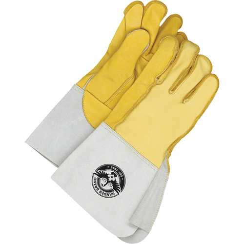 Welder's Gloves with 5.5" Cuff, Grain Cowhide, Size 10.5 Auto-Cam