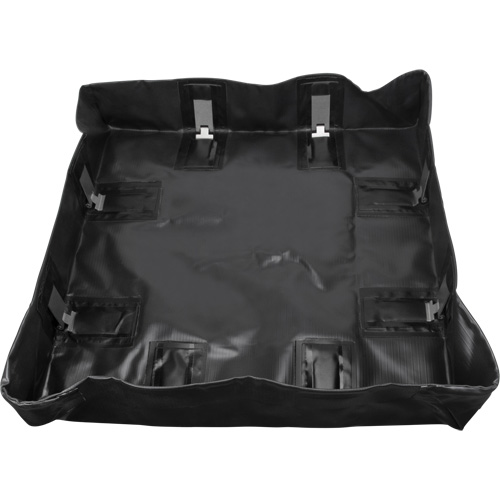 Collapsible Berm, 90 US Gal. Capacity, 4' W x 6' L x 6" H, Snap-Up Bracket Auto-Cam