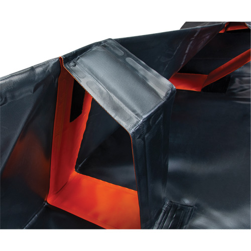 IBX Wall Pop-Up Berm, 1077 US gal. Capacity, 12' W x 12' L x 12" H, Snap-Up Bracket Auto-Cam