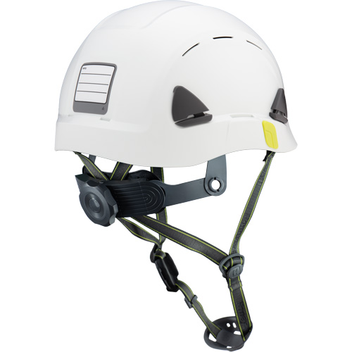 Casque de s&eacute;curit&eacute; d'escalade Fibre Metal, R&eacute;pond aux normes CSA type 2, Suspension Rochet, Ventil&eacute; Auto-Cam