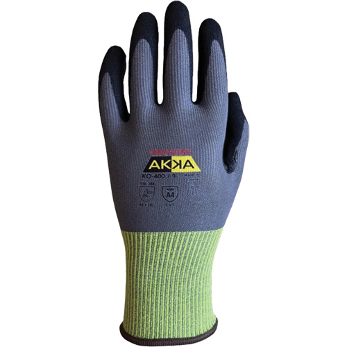 Gants r&eacute;sistants &agrave; la coupe interm&eacute;diaires KO-400, Taille 12, Calibre 15, Rev&ecirc;tement Nitrile, Enveloppe en Nylon/PEHP/Spandex/Graph&egrave;ne, ASTM ANSI niveau A4/EN 388 niveau D Auto-Cam