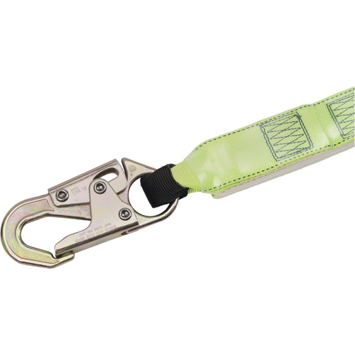 SA-64000-4 Shock Absorbing Lanyard, 4', Snap Hook Center, Snap Hook Leg Ends, Polyester Auto-Cam