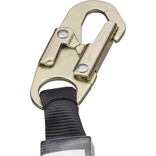 SA-5502-6 Shock Absorbing Lanyard, 6', Form Hook Center, Snap Hook Leg Ends, Galvanized Steel Auto-Cam