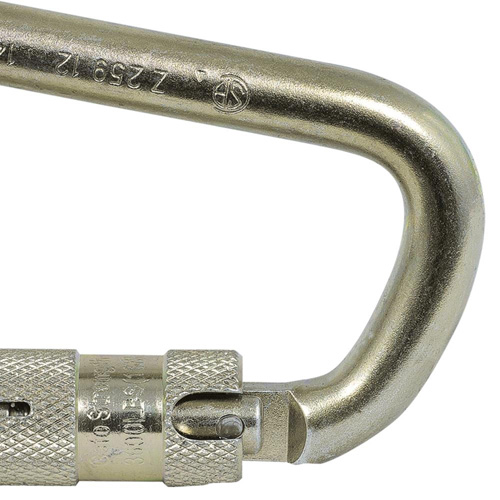 CP-03015-1 Zinc Plated Carabiner with 1" Gate Opening, Steel Auto-Cam