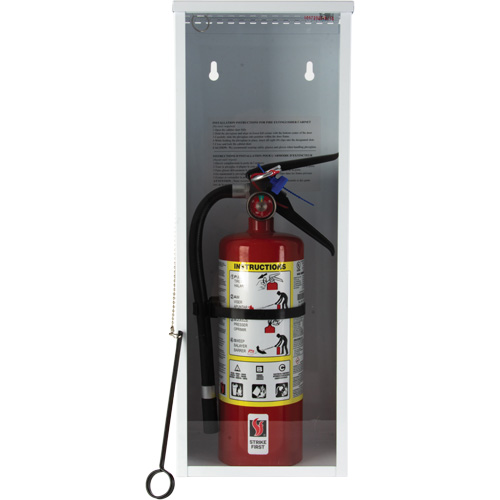 Light-Duty Fire Extinguisher Cabinet, 8" W x 22" H x 6" D Auto-Cam