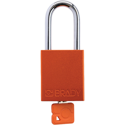 Cadenas de verrouillage de s&eacute;curit&eacute; Velocity Plus, Orange, Cl&eacute;s identiques, Aluminium, Largeur de 1-1/2" Auto-Cam